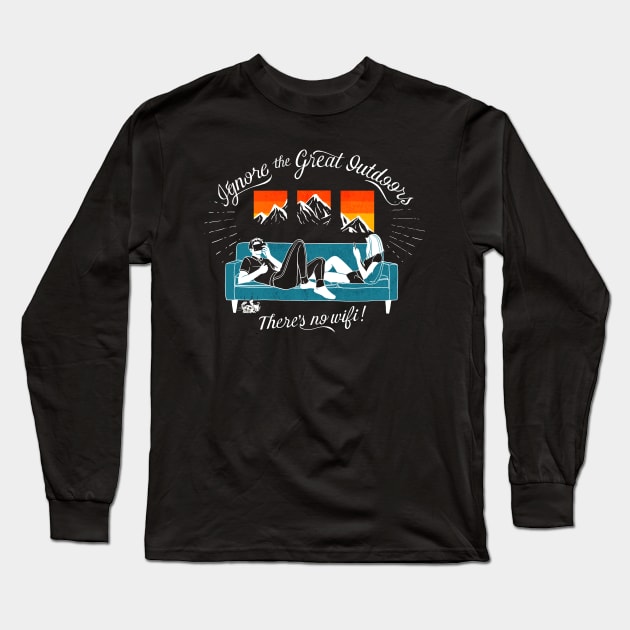 Ignore The Great Outdoors Long Sleeve T-Shirt by zerobriant